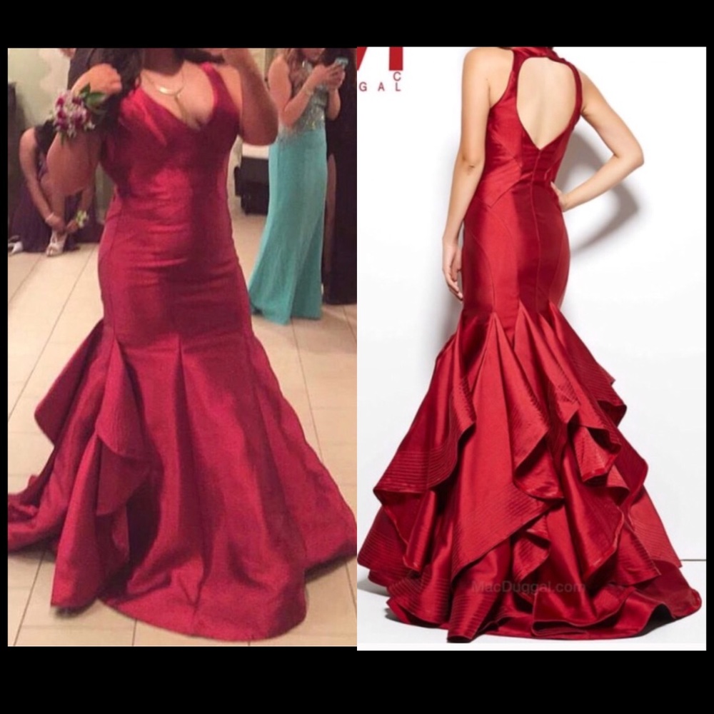 Burgundy prom dress
